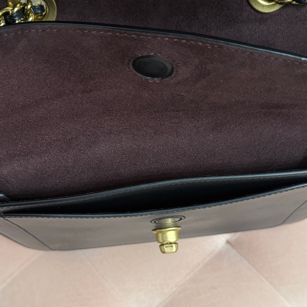 Coach Madison Refined Calf Leather Convertible Chain Strap Bag - Picture 13 of 15